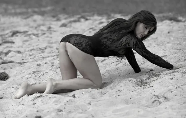 Взгляд, девушка, поза, желание, тело, ч/б, соблазн, photographer