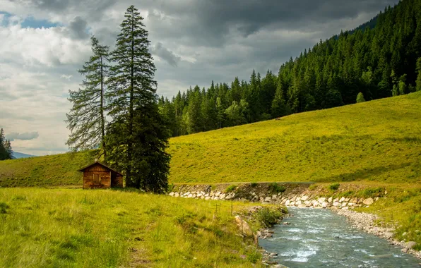 Картинка горы, природа, река