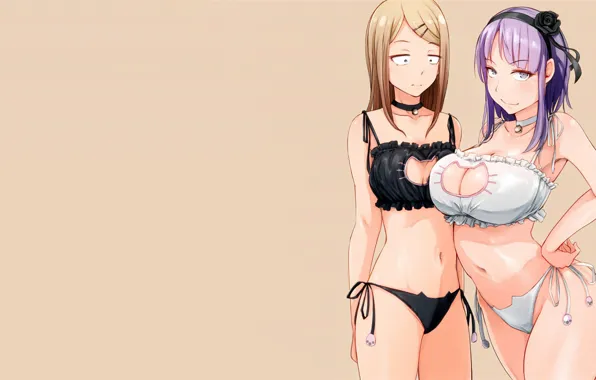 Sexy, lingerie, pantsu, bra, cleavage, panties, long hair, girls
