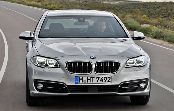 Машина, фары, бмв, BMW, передок, Sedan, 535i, Luxury Line