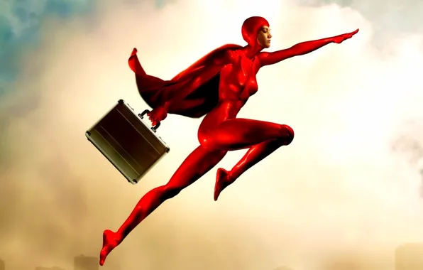 Красный, чемодан, Герой