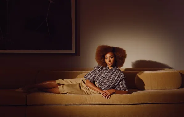 Girl, interior, actress, attire, amandla Stenberg
