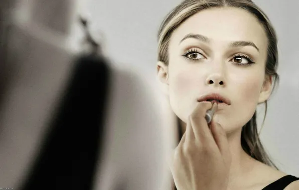 Картинка Кира Найтли, актриса, помада, Keira Knightley, лицо