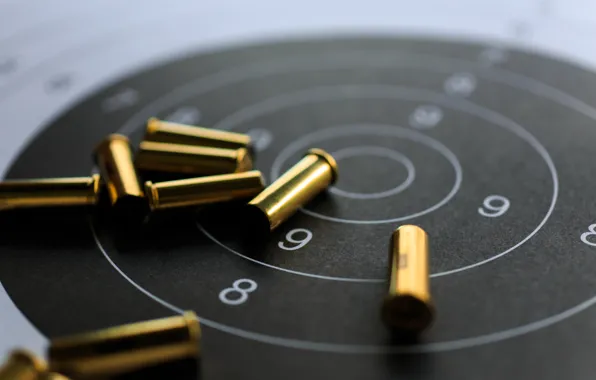 Bullets, white, black, Target