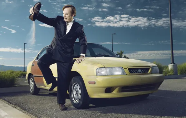 Car, sky, desert, cloud, Breaking Bad, man, sand, suit