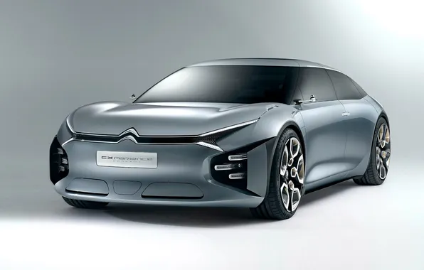 Серебристый, Ситроен, Citroen, серый фон