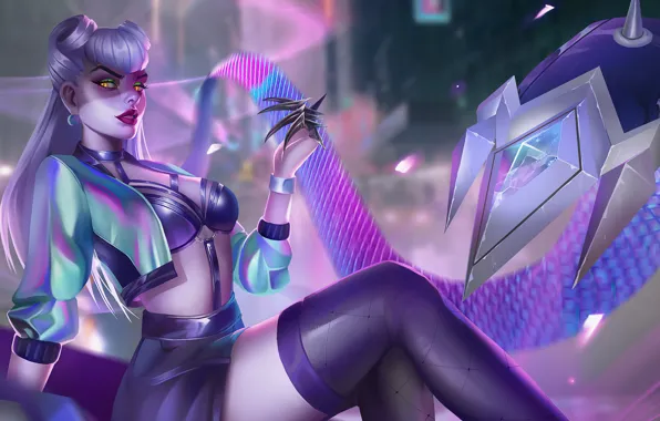 League of Legends, game art, girl art, Evelynn (League of Legends), KDA Evelynn