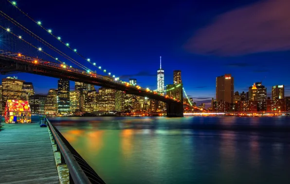 Картинка Brooklyn, New York, Manhattan, Brooklyn Bridge