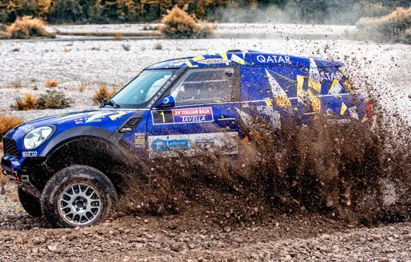 Авто, Mini, Синий, Спорт, Машина, Скорость, Гонка, Занос