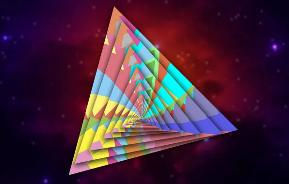 Картинка космос, треугольник, бесконечность