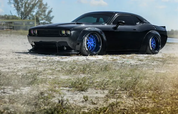 Картинка Dodge, Strasse, Black, Wheels, SRT, Challenger