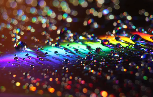 Water, macro, color, Drops