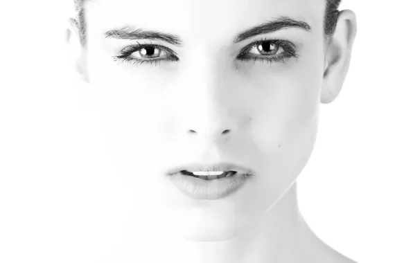 Глаза, взгляд, девушка, лицо, нос, Girl, губы, eyes