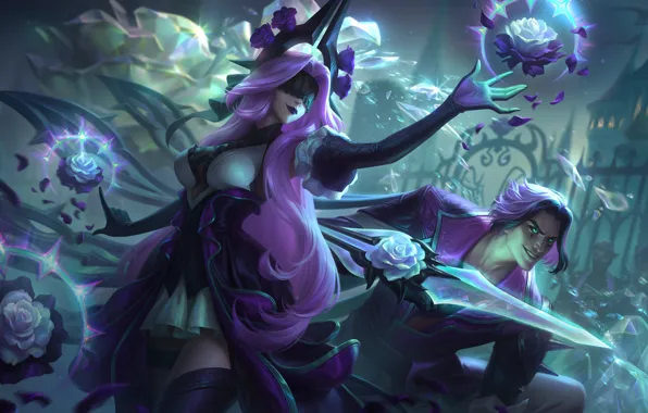 Art, League of Legends, Skin, LoL, Syndra, Withered Rose