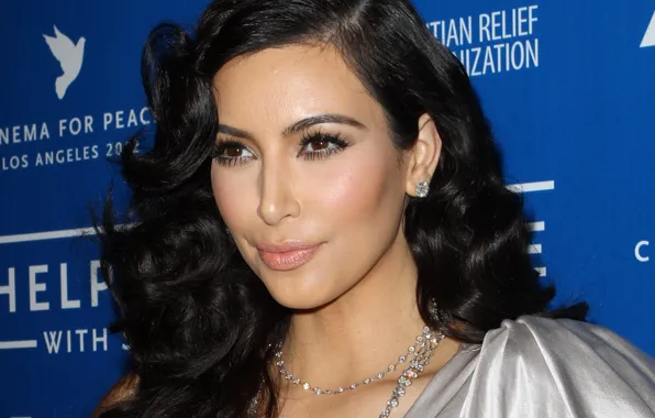 Взгляд, модель, актриса, брюнетка, Kim Kardashian