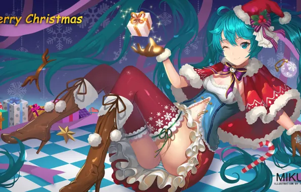 Kawaii, Vocaloid, pretty, cosplay, sugoi, shimapan, hatsune Miku, Merry Christmans