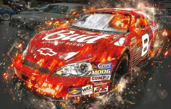 Дизайн, фон, NASCAR, гоночная машина