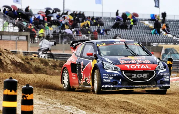 Пежо, Занос, Peugeot, Loeb, 208, WorldRX