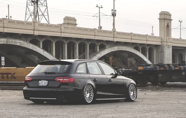 Audi, wheels, black, wagon, stance, avant