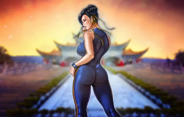 Девушка, Арт, Art, Фигура, Street Fighter, Chun-Li, Chun Li, Characters