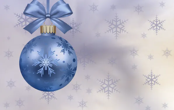 Картинка фон, шары, новый год, бант