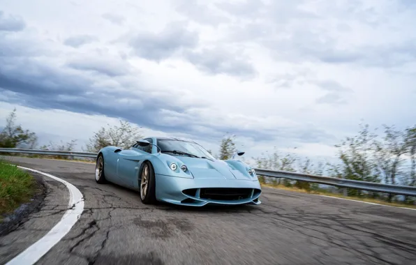 Картинка car, Pagani, road, Huayra, Pagani Huayra Codalunga