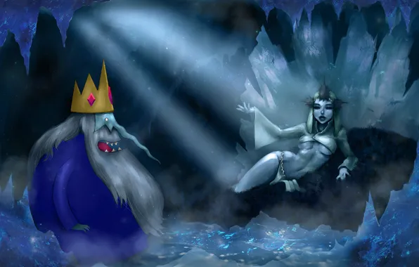 Adventure Time, Время Приключений, Snow Queen, Ice King, Cartoon Network