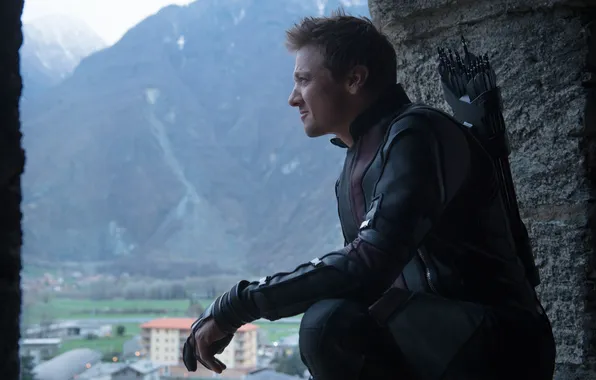 Фантастика, кадр, костюм, стрелы, лучник, комикс, Джереми Реннер, MARVEL