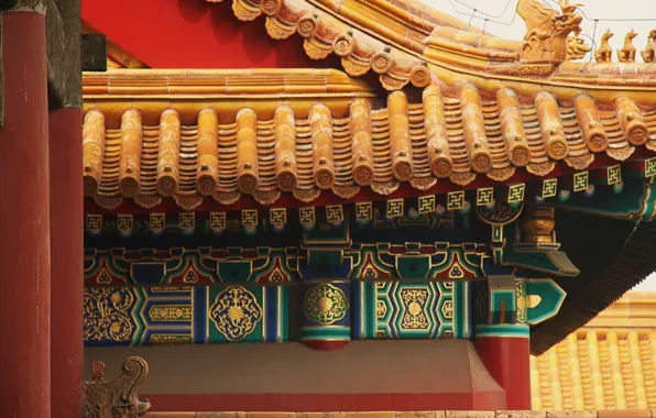 China, Китай, Beijing, Пекин, императорский дворец, крыша дома