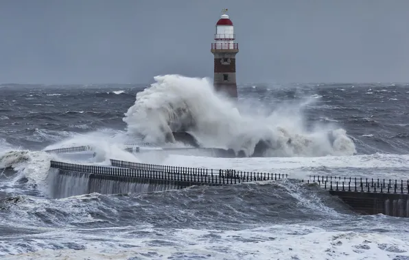 Картинка шторм, маяк, storm, lighthouse, Daniel Springgay