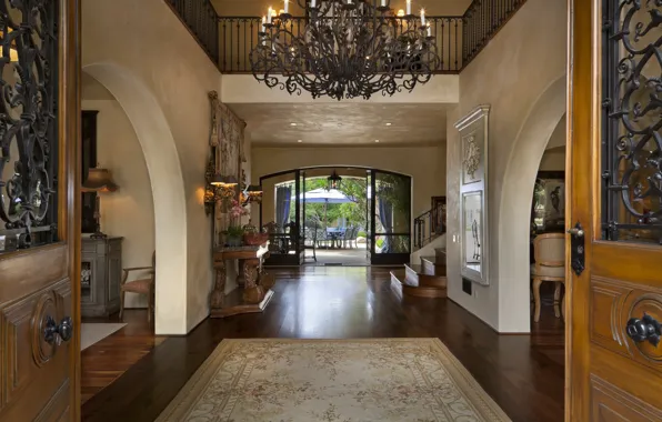 Картинка дизайн, стиль, вилла, интерьер, холл, жилое пространство