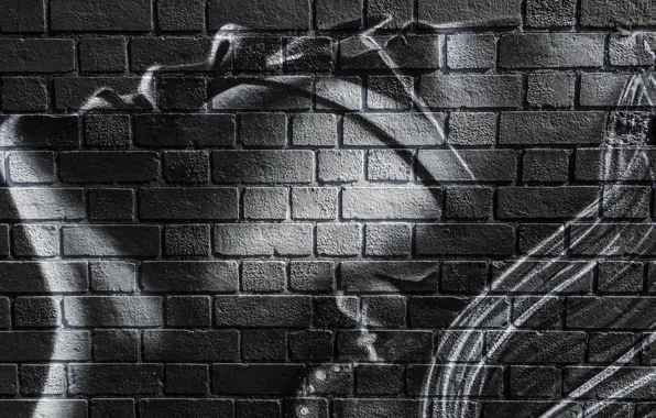 Стена, граффити, рисунок