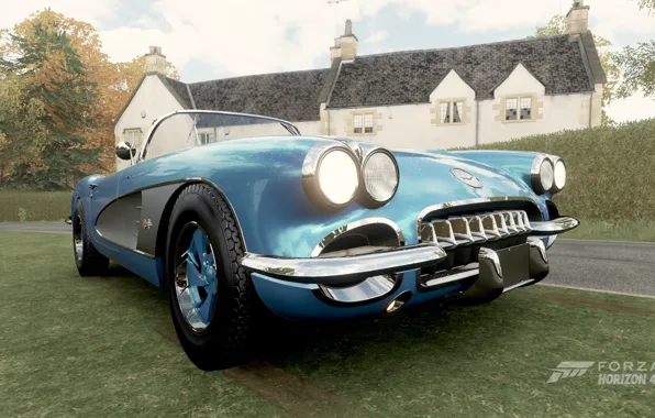 Corvette, Blue, Forza Horizon 4