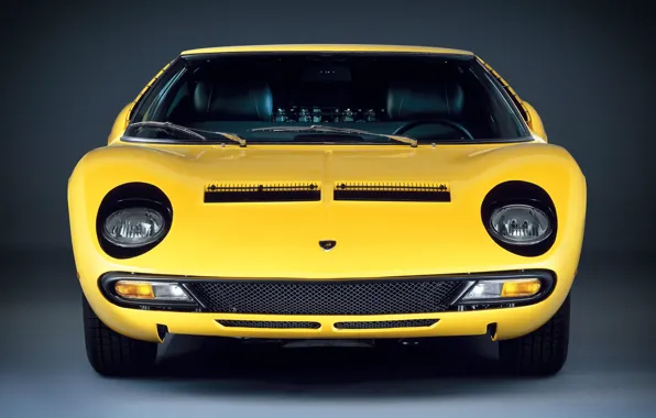Цвет, Авто, Lamborghini, Машина, Глаза, 1971, Фары, Автомобиль