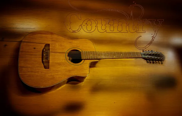 Music, yellow, wood, country, strings, Kide FotoArt, Trembita, Acoustic guitar