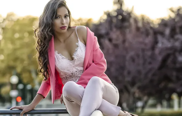 Взгляд, девушка, модель, брюнетка, Ela Paez