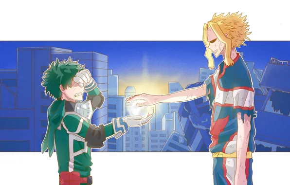 Всемогущий, My Hero Academia, Boku No Hero Academia, Мидория Изуку, Моя Геройская Академия