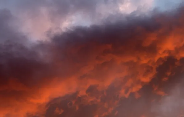 Картинка небо, облака, закат, sky, sunset, clouds