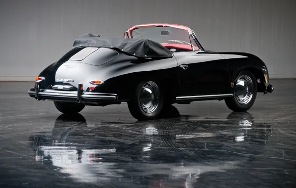 Картинка Porsche, 356, 1958, rear view, Porsche 356A 1600 Cabriolet