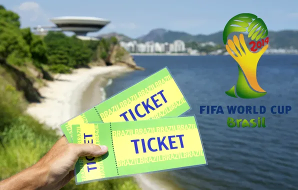 Картинка logo, football, World Cup, Brasil, FIFA, 2014, tickets