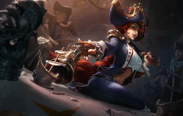 Art, League of Legends, Skin, LoL, Miss Fortune, Waterloo