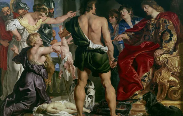 Картина, Питер Пауль Рубенс, мифология, Суд Соломона, Pieter Paul Rubens