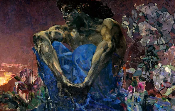 1890, Михаил Александрович, Демон сидящий, Врубель