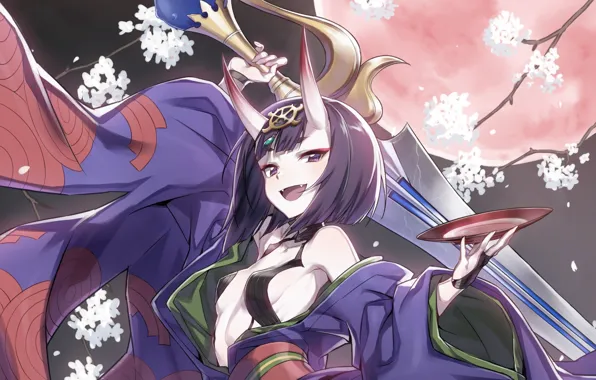 Картинка девушка, улыбка, демон, Fate / Grand Order