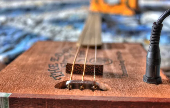 Картинка музыка, Bokeh, Cigar Box Guitar