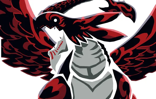 Red, game, anime, dragon, evil, asian, manga, king