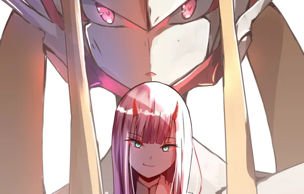 Девушка, 002, Darling In The Frankxx, Милый во Франксе, Zero Two, франкс, Стрилиция