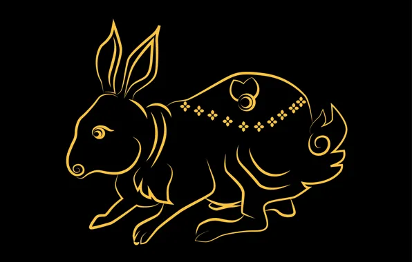 Golden, rabbit, stars