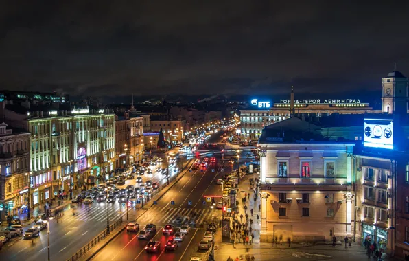 Город, улица, вид, Питер, Санкт-Петербург, Россия, архитектура, мегаполис