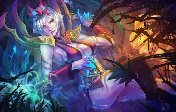 Lol, League of Legends, fan art, Elise, skin, Spider Queen
